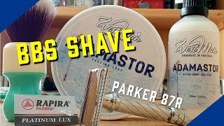 💈 BBS shave with West Man Shaving and Parker 87R - Adamastor and Yaqi Surf 22mm 💈