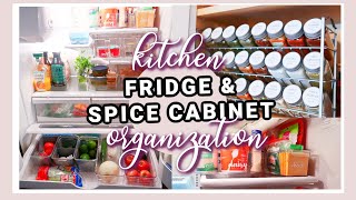 REFRIGERATOR & SPICE CABINET KITCHEN ORGANIZATION | SPRING CLEANING SERIES 2021