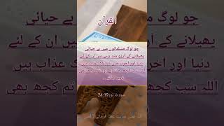 القرآن سورت نور آیت 19/urdu translation #shorts #qurantranslation