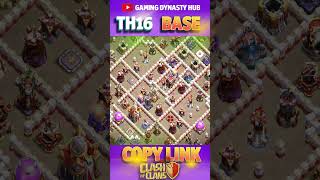 TOP 10 Best TH16 LEGEND BASE LINKS P6 #clashofclans #shorts #shortsfeed #short