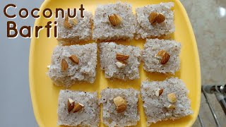 10 நிமிஷத்தில் INSTANT தேங்கா பர்ஃபி - Anyone can make #foodspark #DiwaliRecipe #Sweet #CoconutBarfi