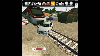 BMW Car 🚘🆚️Train 🚆#bussimulator #bussimulatorindonesia #bussid #ytshorts #viral#shorts #trending tre