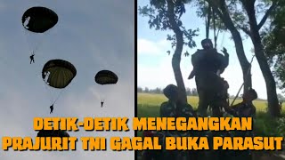 Bikin Panik, Parasut Penerjun TNI Gagal Mengembang Saat Terjun Payung.