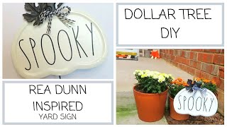 HALLOWEEN DOLLAR TREE DIY | REA DUNN INSPIRED YARD SIGN | MAKE WITH ME!