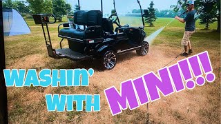 Pressure Washing with MINI! Watch till the end to see what we all pressure wash!