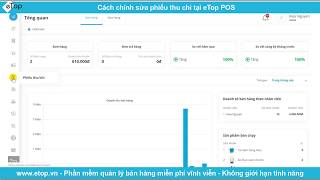 Cách chỉnh sửa phiếu thu chi tại eTop POS