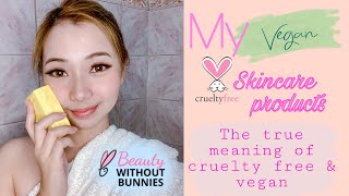 TRUE MEANING OF CRUELTY FREE & VEGAN | Beauty without bunnies skincare products | my vegan products