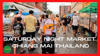 Chiang Mai Saturday Night Market Thailand | Walking tour - 13 Aug 2022