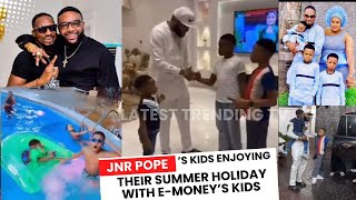 After Actor Junior Pope's Death!  E-money Invite Junior Pope's Children For Holiday With His Kids.