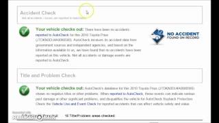 شرح عن تقرير الأوتوتشيك والكارفاكس للسيارات المستوردة من امريكا AutoCheck & Carfax Report