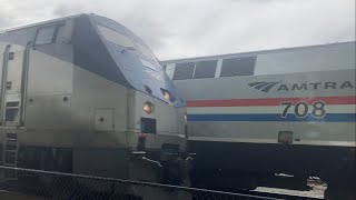 Horn Battle!!! Amtrak 283 Meets 64 Fonda, NY 5/7/23