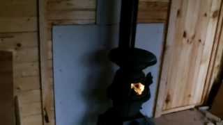 Install a cabin/shed wood stove - our garden chalet upgrade 2013