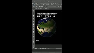 How to make globe from Mercator Projection in Photoshop #shorts