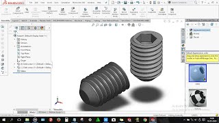 How to design Greb screw in solidworks