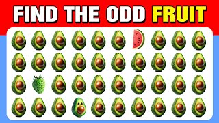 Find the ODD One Out - Fruit Edition 🍎🥑 Puzzles for GENIUS | Easy, Medium, Hard - 62 Ultimate Levels