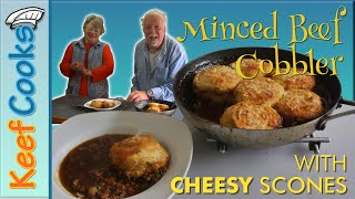 Minced Beef Cobbler with Cheesy Scones