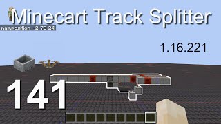 How to build a Minecart Track Splitter (1.16.221) - Minecraft Bedrock Tutorials(141)