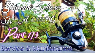 Shimano Spheros 2021 SWA 10000PG - Part 1/3 - Reel service, repair and maintenance -