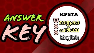 USS 2024 ANSWER KEY (English) KPSTA MODEL EXAM  MORNINGSTAR