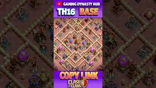 RING BASE TH16 ONLY 1 STAR  GDH P1 #clashofclans #shortsfeed #shorts #short