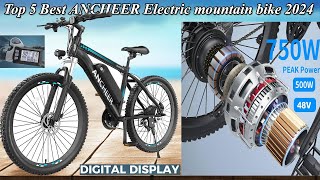 Top 5 Best ANCHEER Electric mountain bike for Adults in 2024 | FRONT SUSPENSION AND DUAL DISC BRAKES