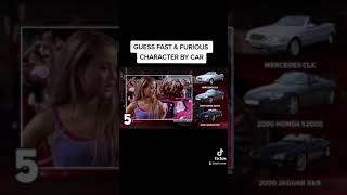 GUESS FAST & FURIOUS 10 CHARACTER BY CAR | CAR LOGO QUIZ #shorts #cars