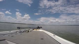 Running around in Bass Boats on Lake Parker