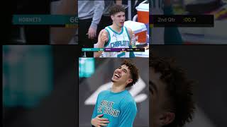 Lamelo Ball Falls into The Bench😂 #shorts #nba