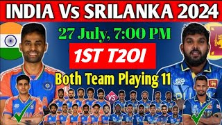 India vs Sri Lanka 1st t20I playing xi / India vs Sri Lanka 2024 \ India t20I playing xi #cricket