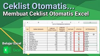 Membuat Ceklist Otomatis di Excel