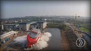 Imagens Fantásticas de Lançamento de Navios, Nem Sempre da Certo, grandes embarcações