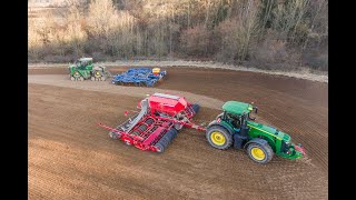 HORSCH Pronto 9 DC G&F & John Deere 8400R + John Deere 9620RX