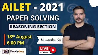 AILET 2021 Paper Solving Reasoning Section | HIMANSHU GAJENDRA