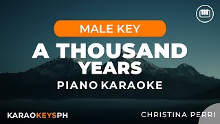 A Thousand Years - Christina Perri (Male Key - Piano Karaoke)