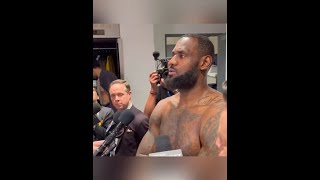 Lebron James Watching Bronny USC Game During Postgame Interview