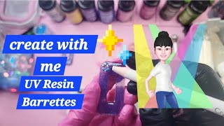 078/ Beautiful, Easy Uv Resin BARRETTS - TUTORIAL #resinart #tutorial #beginner #