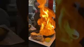 Italian Style “Saganaki” from The Sicilian Butcher” in Scottsdale | ssentertainshorts #shorts