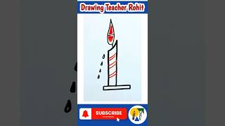 Candle Drawing,Candle drawing For Kids,Melting Candle Drawing,Candle Drawing Easy