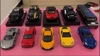 Box Full of Model Cars /PORSCHS918/TY CAR MODELS/BOLICE/MINIAUTO/CHEVROLET/MCLBREN/DODGE