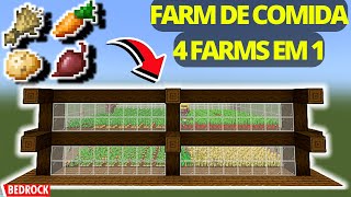 FARM de BATATA, CENOURA TRIGO e BETERRABA para MINECRAFT BEDROCK 1.19+