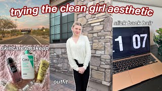 trying to live like the CLEAN GIRL aesthetic for a day ☕️🧖🏼‍♀️💅🏻 | vlogmas day 16