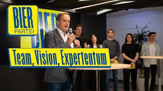 Team, Vision, Expertentum - Pressekonferenz der Bierpartei