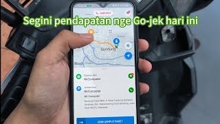 Pendapatan hari ini 15 trip Gosend semua