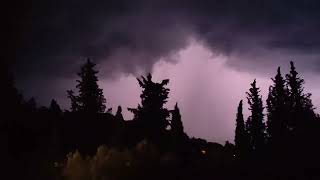 severe thunderstorm in sivota Greece 12/8/2022