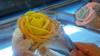 Thailand Street Food - Handmade Flower Ice Cream Cones