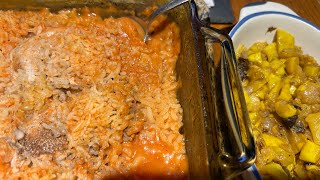 Pork Chop and Rice Casserole with bonus southern fried yellow squash