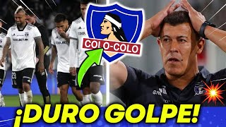 😱¡TRISTE NOTICIA PARA COLO-COLO!! 🚨¡ACABAN DE CONFIRMAR! DURO GOLPE PARA ALMIRÓN! ULTIMAS NOTICIAS