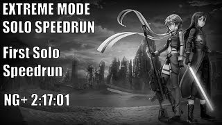 (Any%) SpeedRun Solo Extreme Run (NG+ 2:17:01) Sword Art Online: Fatal Bullet