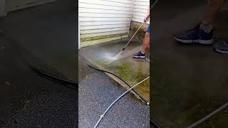 Pressure washing with a turbo nozzle #pressurewashing #turbonozzle #satisfyingpressurewashing