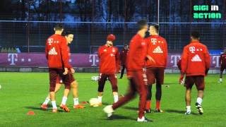 Teil 2: FC Bayern Training bei Flutlicht am 04.01.2016